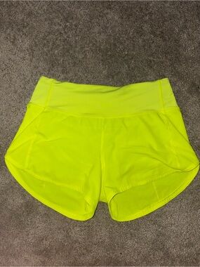 lululemon athletica Neon Yellow Athletic Shorts